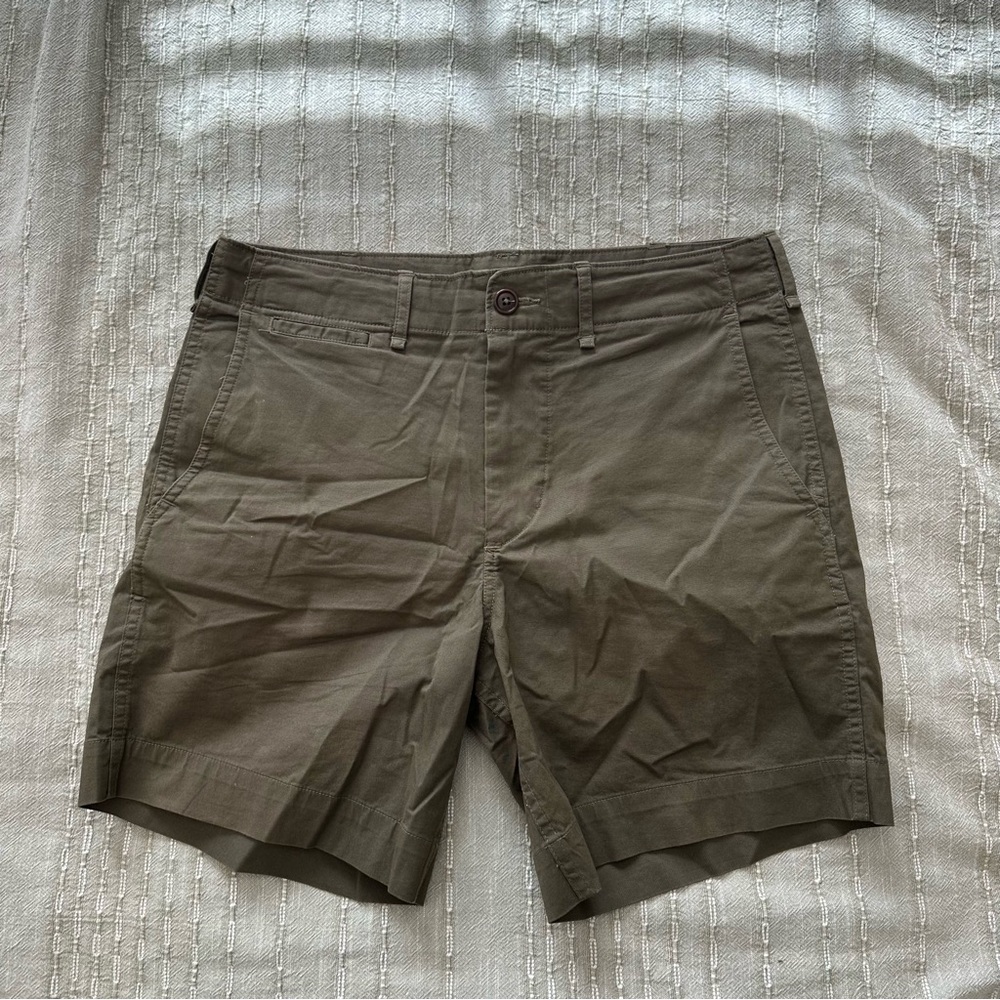 Men's Buck Mason Cotton Olive Green Shorts